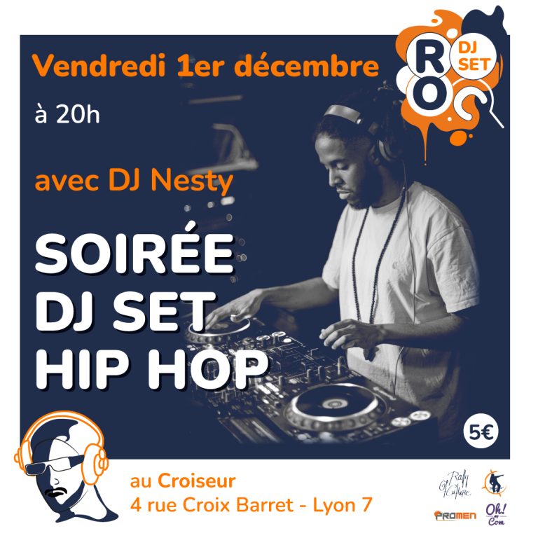Rally Of Culture propose une soirée DJ Set au Croiseur, vendredi 1er décembre à 20h. Billetterie en ligne disponible
